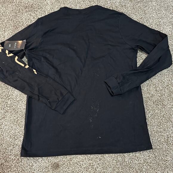 RVCA Men's Facets Long Sleeve T-Shirt Size M In Black - Picture 4 of 14